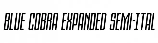 Blue Cobra Expanded Semi-Ital  Fuentes Gratis Descargar