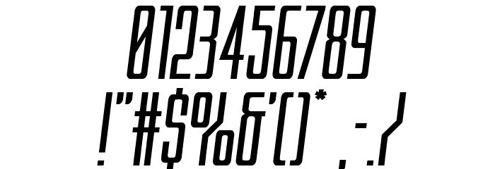 Blue Cobra Expanded Semi-Ital Font OTHER CHARS