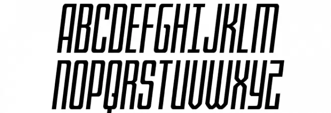 Blue Cobra Expanded Semi-Ital Font UPPERCASE