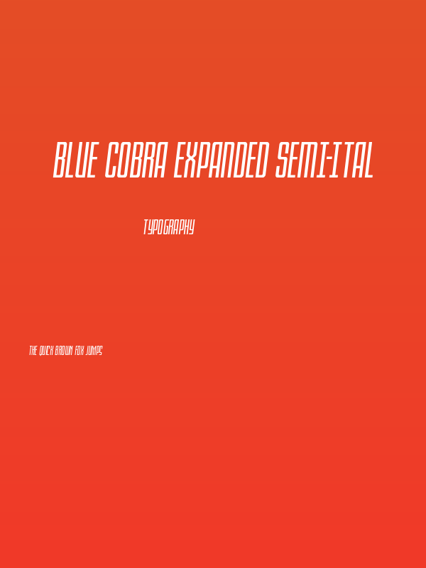 Blue Cobra Expanded Semi-Ital Poster