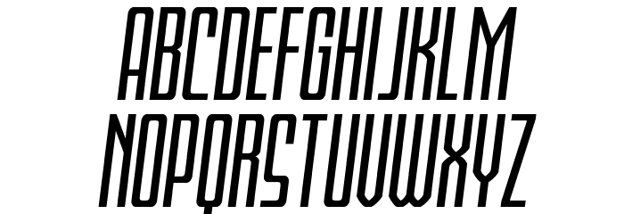 Blue Cobra Expanded Semi-Ital Font LOWERCASE