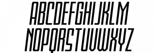 Blue Cobra Expanded Semi-Ital Font Litere mici