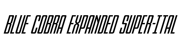 Blue Cobra Expanded Super-Ital  Frei Schriftart Herunterladen
