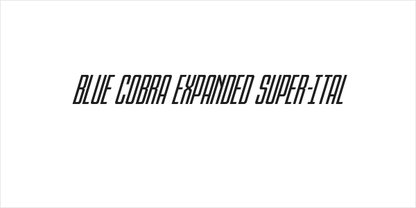 Blue Cobra Expanded Super-Ital Logo