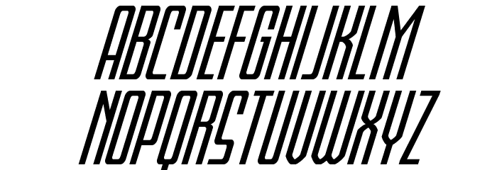 Blue Cobra Expanded Super-Ital Font LOWERCASE