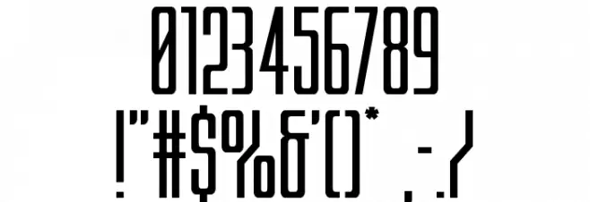 Blue Cobra Expanded Font OTHER CHARS