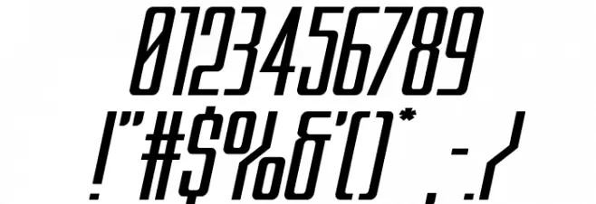 Blue Cobra Extra-Expanded Ital Font OTHER CHARS