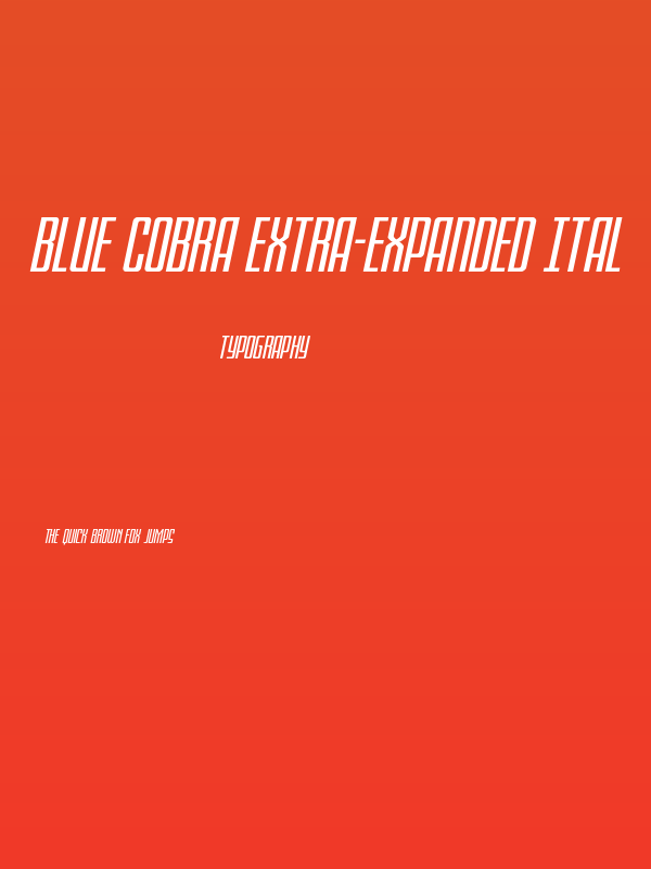 Blue Cobra Extra-Expanded Ital Poster