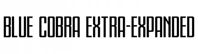 Blue Cobra Extra-Expanded  Free Fonts Download
