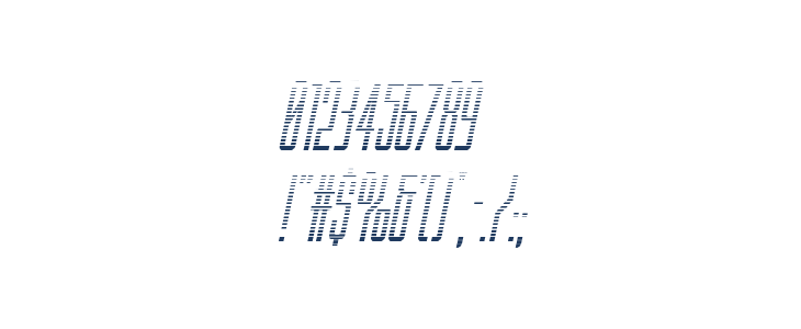 Blue Cobra Gradient Italic Other Characters