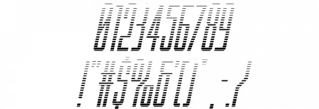 Blue Cobra Gradient Italic Font OTHER CHARS