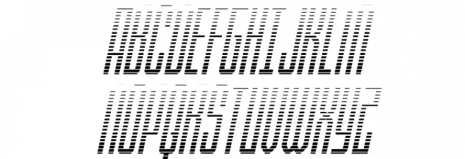 Blue Cobra Gradient Italic Schriftart Groß
