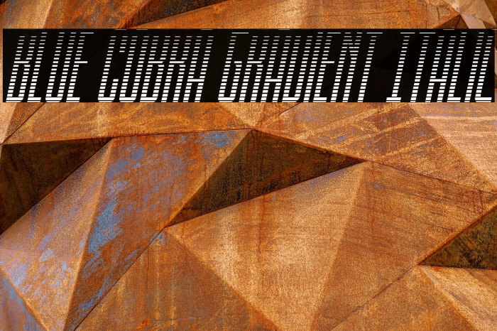 Blue Cobra Gradient Italic Example 2