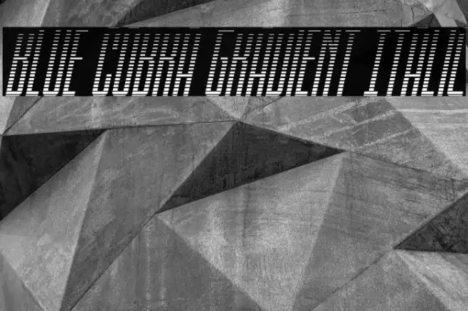 Blue Cobra Gradient Italic Font examples