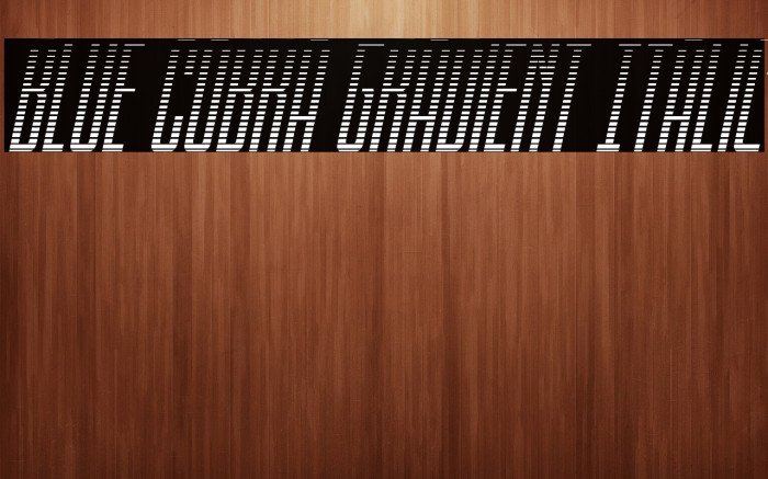 Blue Cobra Gradient Italic Example 3