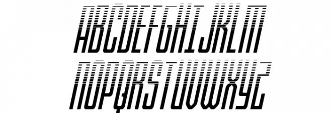 Blue Cobra Halftone Italic 字体 大写