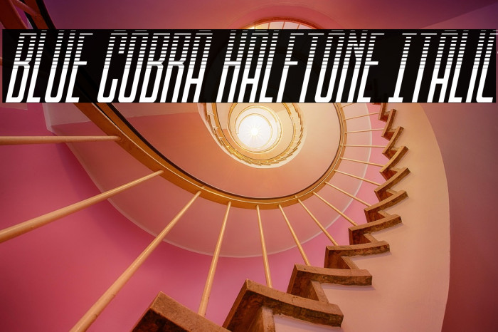 Blue Cobra Halftone Italic Example 1