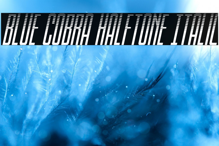 Blue Cobra Halftone Italic Example 2