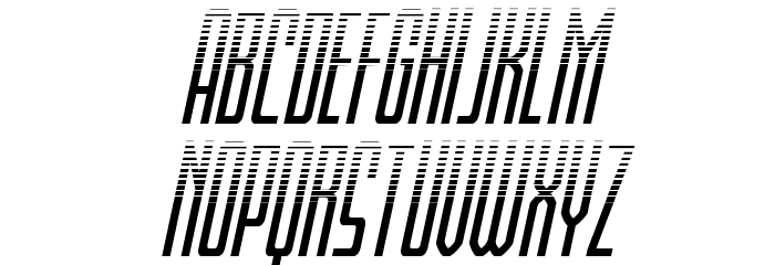 Blue Cobra Halftone Italic Font LOWERCASE