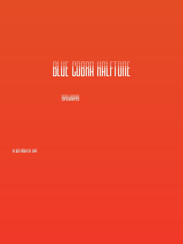 Blue Cobra Halftone Poster