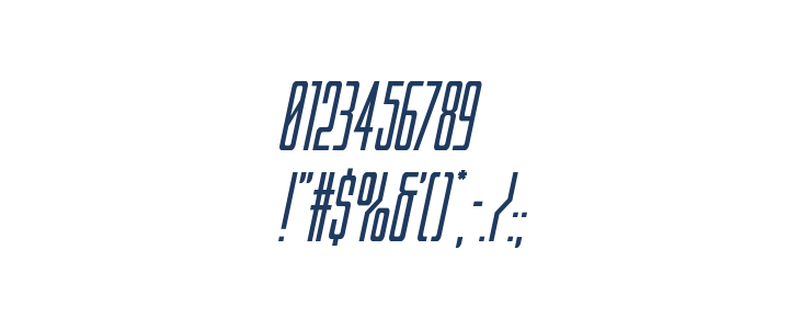 Blue Cobra Italic Other Characters