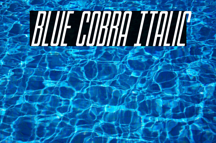 Blue Cobra Italic Example 1