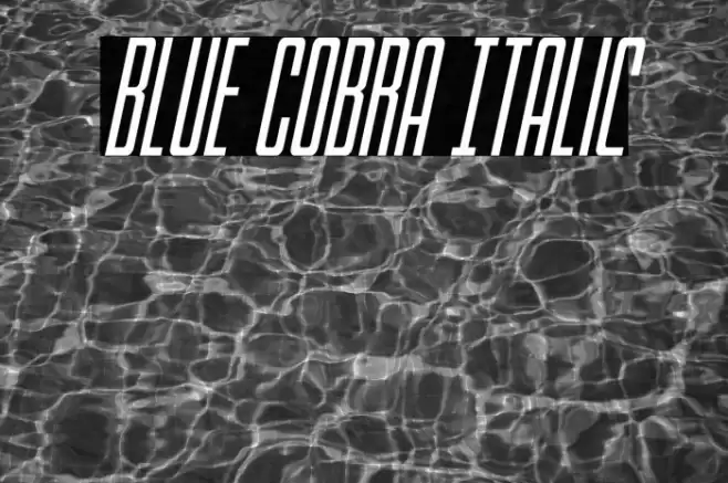 Blue Cobra Italic Font examples