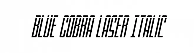 Blue Cobra Laser Italic  Descarca Fonturi Gratis
