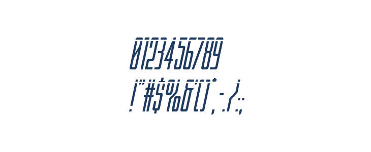 Blue Cobra Laser Italic Other Characters
