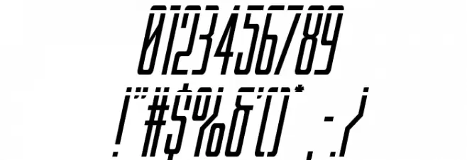 Blue Cobra Laser Italic Font OTHER CHARS