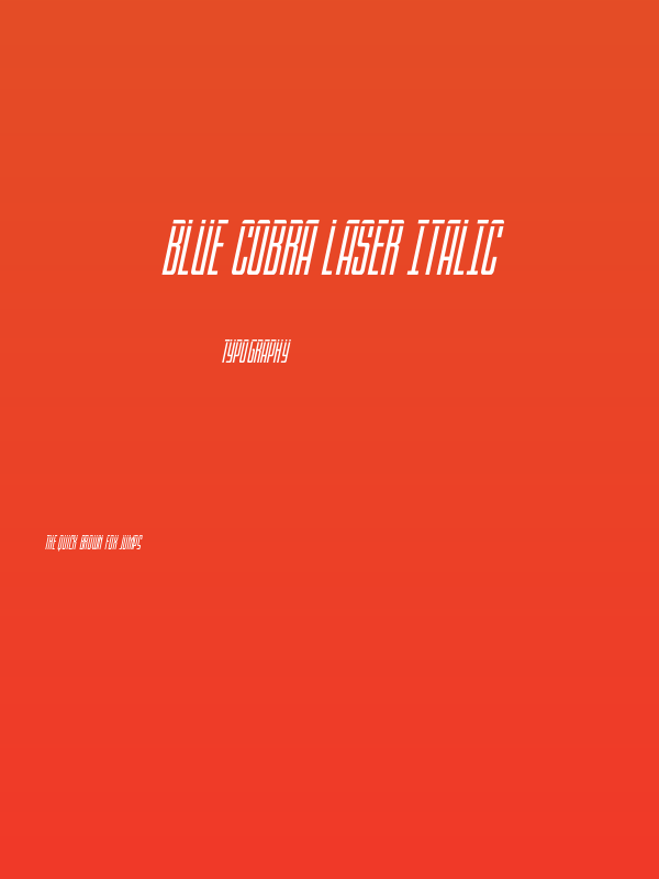 Blue Cobra Laser Italic Poster