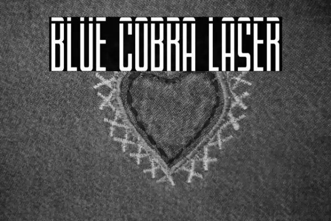 Blue Cobra Laser Font examples