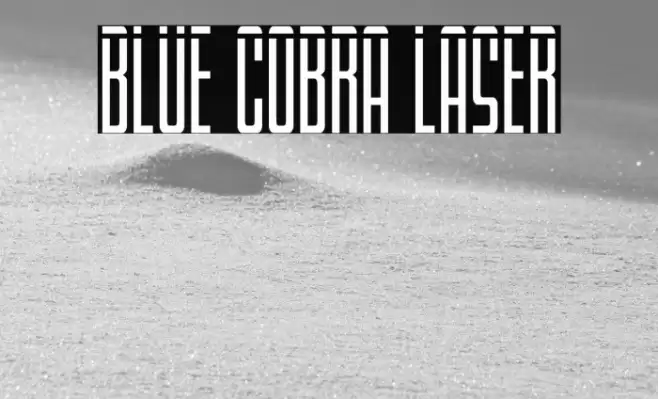 Blue Cobra Laser Font examples