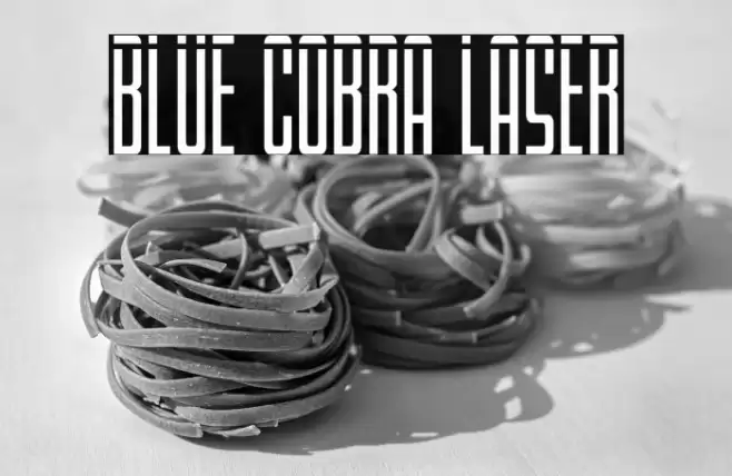 Blue Cobra Laser Font examples