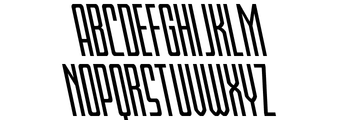Blue Cobra Leftalic Font LOWERCASE