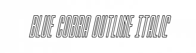 Blue Cobra Outline Italic  Descarca Fonturi Gratis