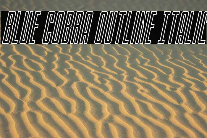 Blue Cobra Outline Italic Example 1
