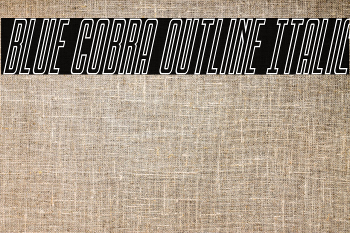 Blue Cobra Outline Italic Example 3