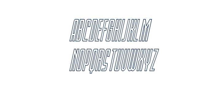 Blue Cobra Outline Italic Lowercase