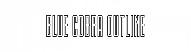 Blue Cobra Outline  Frei Schriftart Herunterladen