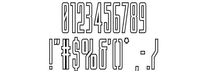 Blue Cobra Outline Font OTHER CHARS