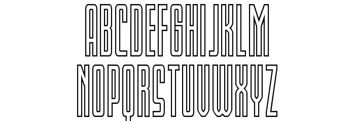 Blue Cobra Outline Font LOWERCASE