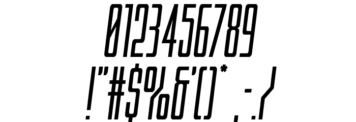 Blue Cobra Semi-Italic Font OTHER CHARS
