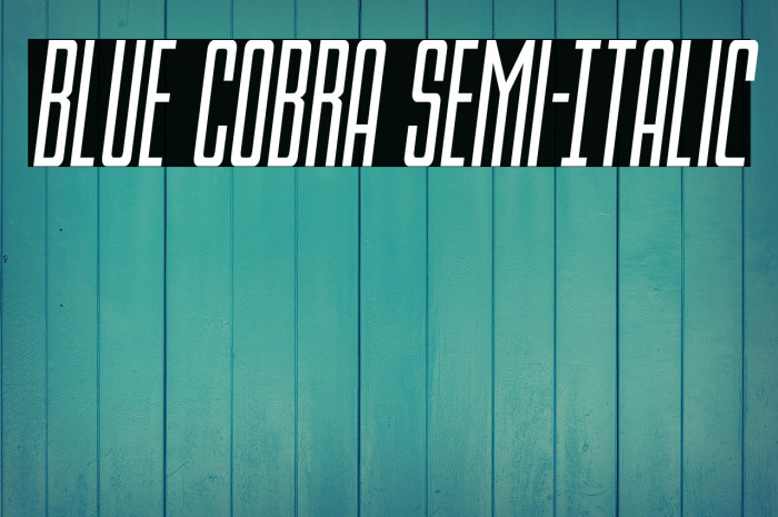 Blue Cobra Semi-Italic Example 3