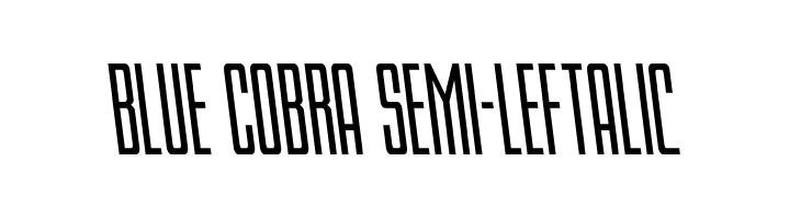 Blue Cobra Semi-Leftalic  Frei Schriftart Herunterladen