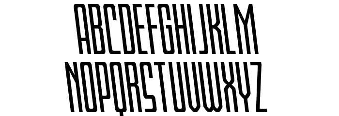 Blue Cobra Semi-Leftalic Font LOWERCASE