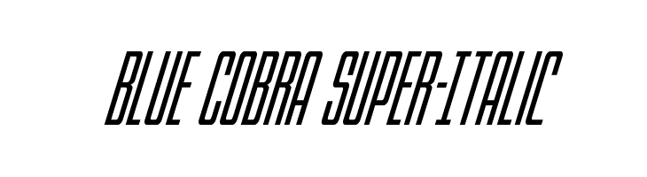 Blue Cobra Super-Italic  フリーフォントのダウンロード