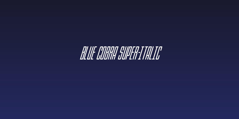 Blue Cobra Super-Italic Social Header