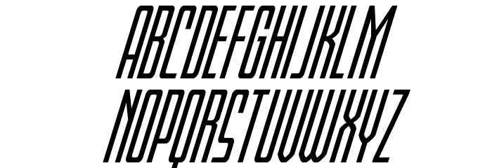 Blue Cobra Super-Italic Font LOWERCASE