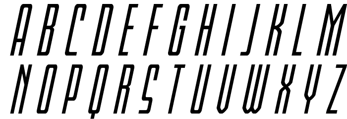 Blue Cobra Title Italic Font LOWERCASE